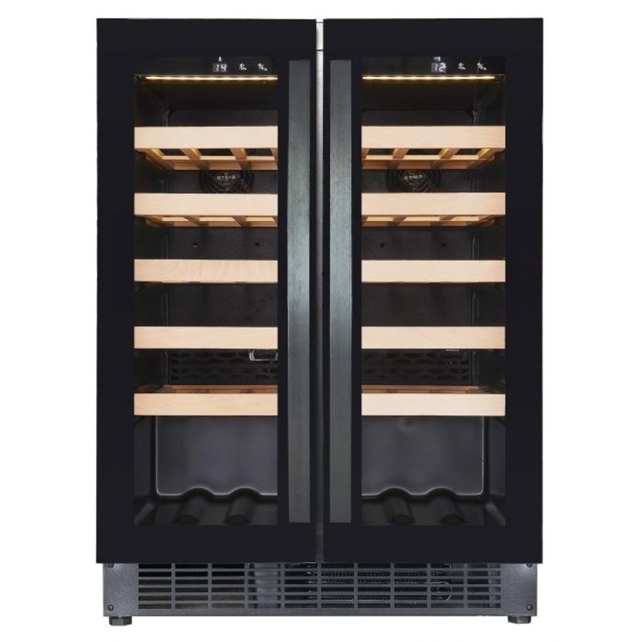 Wine fridge with glass door | 40 bottles | 40 dB | two temperature zones