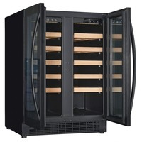 Wine cooler with glass door | 40 bottles | 40 dB | two temperature zones