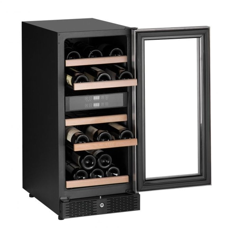 Wine fridge with glass door | 22-27 bottles | two temperature zones