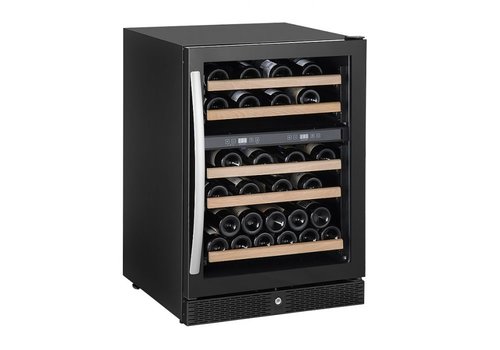  Combisteel Refroidisseur à vin avec porte vitrée | 43-44 bouteilles | deux zones de température 