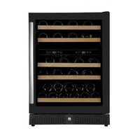 Refroidisseur à vin avec porte vitrée | 43-44 bouteilles | deux zones de température