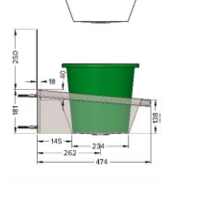 304 stainless steel washing trough with 2 taps | 120x47x20 CM