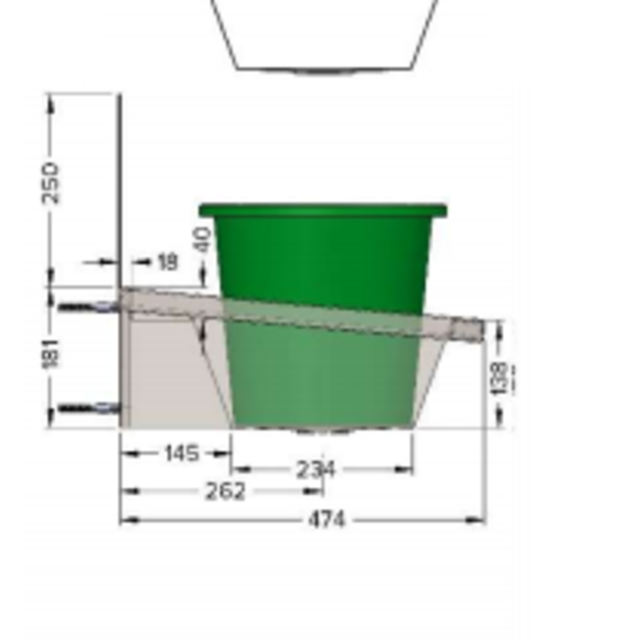 RVS 304 Wastrog met 2 Kranen | 120x47x20 CM