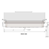 304 stainless steel washing trough with 2 taps | 120x47x20 CM