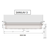 304 stainless steel washing trough with 3 taps | 120x47x20 CM