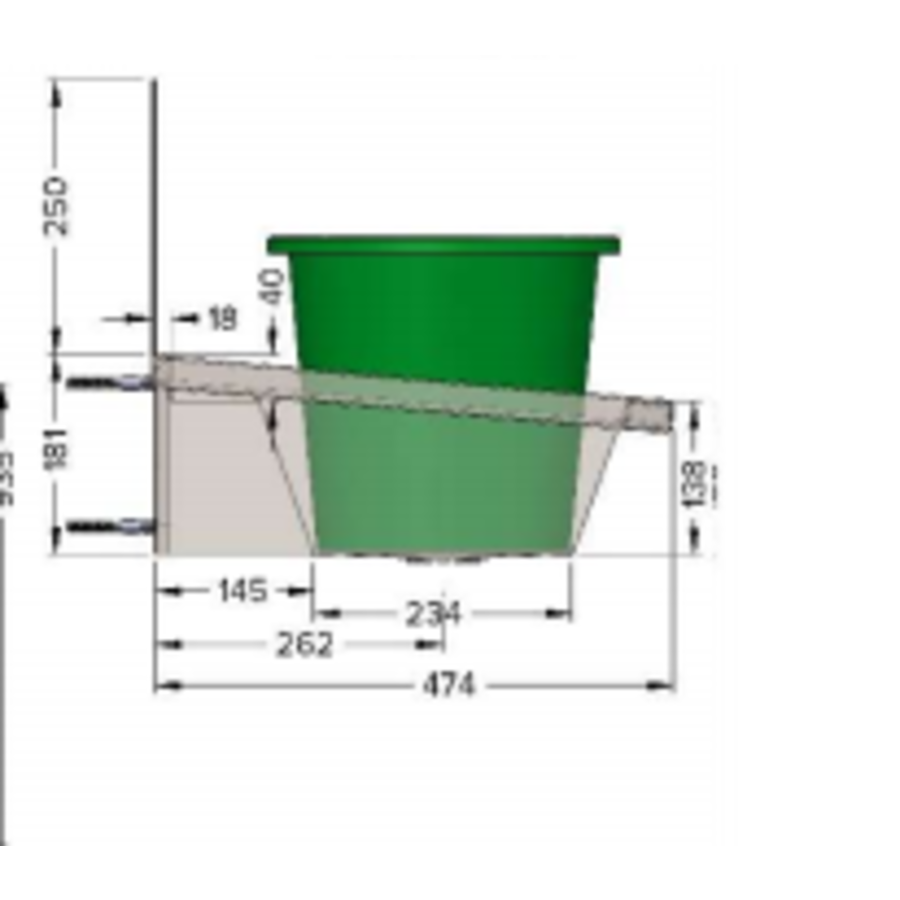 304 stainless steel washing trough with 3 taps | 120x47x20 CM