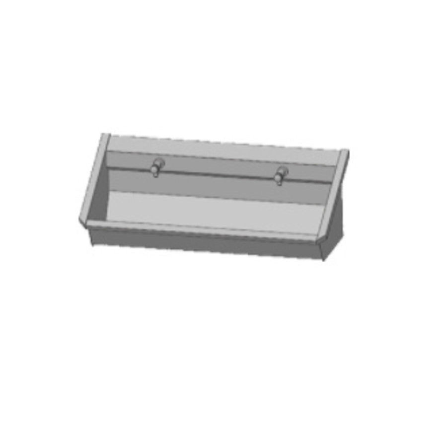 Bac de lavage en acier inoxydable 304 avec 3 robinets | 180x49x43CM
