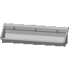HorecaTraders Bac à laver en acier inoxydable 304 avec 3 robinets | 180x43x49 cm