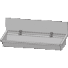 HorecaTraders RVS 304 Wastrog met 2 kranen | 120x19,7x47,4 cm