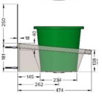 Bac à laver en acier inoxydable 304 avec 4 robinets | 240x19,7x47,4 cm