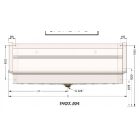 Bac à laver en acier inoxydable 304 avec 2 robinets | 120x43x49 cm