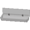HorecaTraders RVS 304 Wastrog met 2 kranen | 120x19,7x47,4 cm