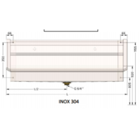 RVS 304 Wastrog met 2 kranen | 120x43x49 cm