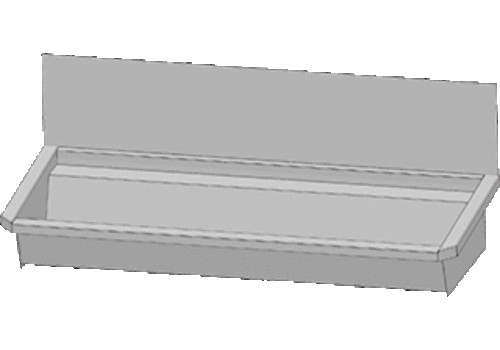  HorecaTraders Bac à laver en acier inoxydable 304 avec sans robinetterie | 120x19,7x47,4 cm 