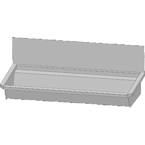  HorecaTraders SS 304 Washing trough with without taps | 120x19.7x47.4 cm 