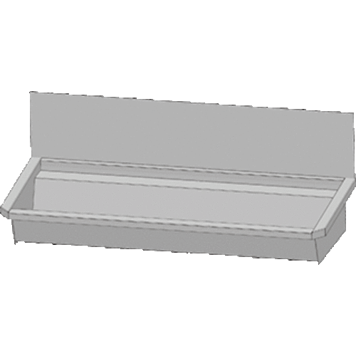  HorecaTraders Waschrinne aus Edelstahl 304 mit ohne Wasserhähne | 120x19,7x47,4 cm 