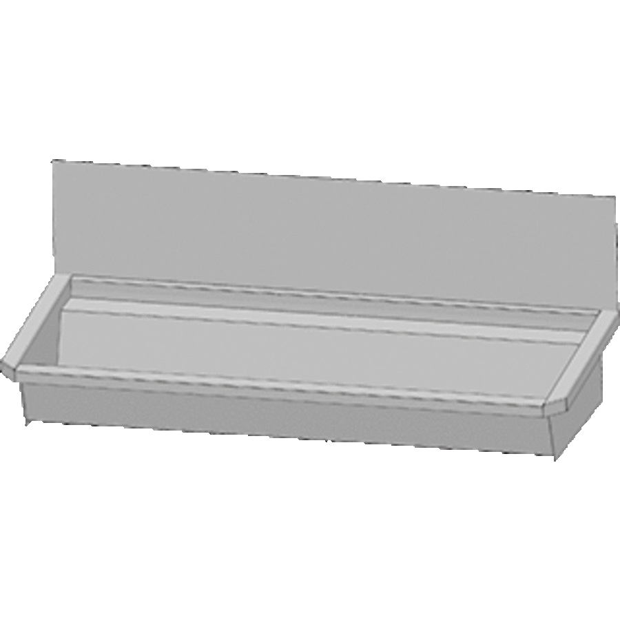 Bac à laver en acier inoxydable 304 avec 2 robinets | 120x19,7x47,4 cm