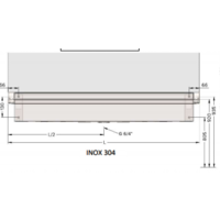Bac à laver en acier inoxydable 304 avec 2 robinets | 120x19,7x47,4 cm