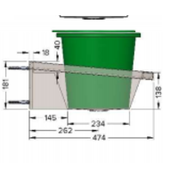 SS 304 Washing trough without taps | 120x19.7x47.4 cm