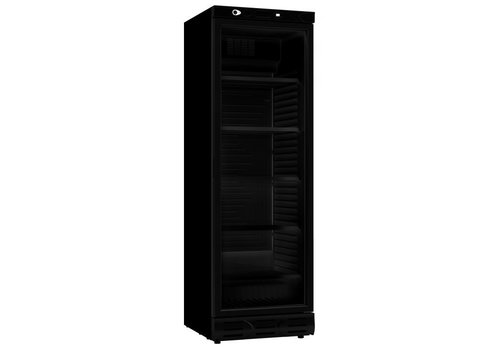  Combisteel Porte vitrée noire pour réfrigérateur de restauration | 65x59,5x(h)185 CM 