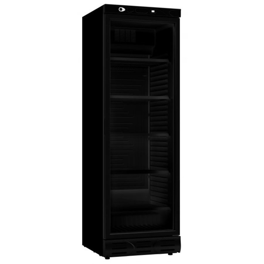 Porte vitrée noire pour réfrigérateur de restauration | 65x59,5x(h)185 CM