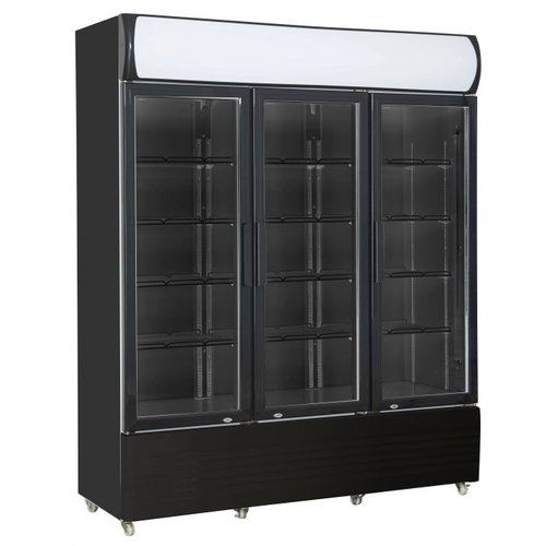  Combisteel Black Fridge | 3 Glass doors | 61x160x (h) 197.3 CM 