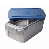Boîte isotherme de luxe | Gastronorme 1/1 | 45 litres | Gris/Bleu