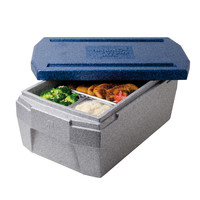 Deluxe Thermo box | Gastronorm 1/1 | 45 Liters | Grey blue