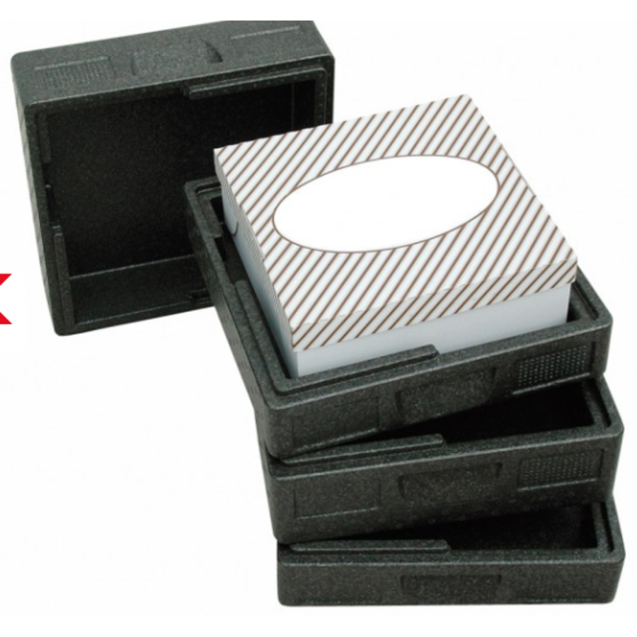 =Adjustable Thermobox Black | 41x41x10cm | 2 pieces