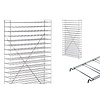HorecaTraders Casier à vin | acier inoxydable | 216 bouteilles | 120x30x190 cm