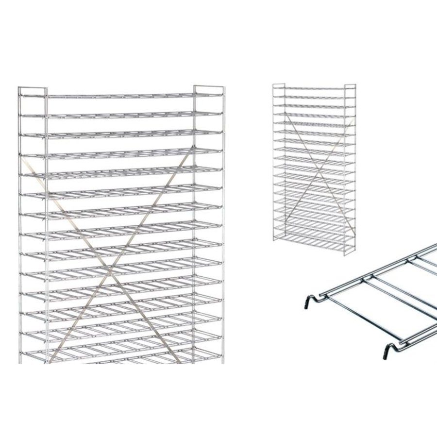 Wijnrek | RVS | 216 Flessen | 120x30x190 cm