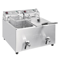 Buffalo Doppelfritteuse | 2x8L | 2900 W | Timer | 51x56,5x44 cm