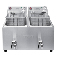 Buffalo Doppelfritteuse | 2x8L | 2900 W | Timer | 51x56,5x44 cm
