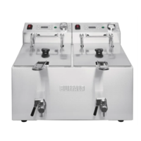 Buffalo Doppelfritteuse | 2x8L | 2900 W | Timer | 51x56,5x44 cm