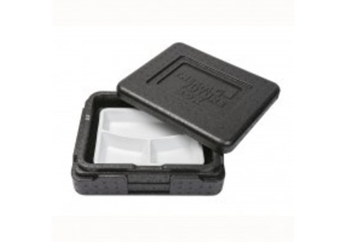  Thermo Future Box Lunchbox zwart | met extra's | 25,5 x 20,5 x 5 cm 