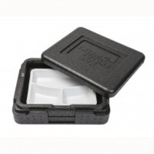  Thermo Future Box Boîte à lunch noire | avec extras | 25,5 x 20,5 x 5 cm 