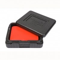 Lunchbox black | with extras | 25.5 x 20.5 x 5 cm