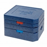 Double supper box | Hot/cold | Blue | 44x37x14cm