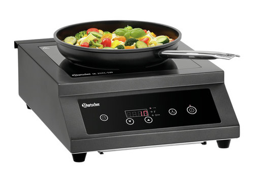  Bartscher Cuisinière à induction | Acier |3500W | 60°C à 240°C | 380x505x155 mm 