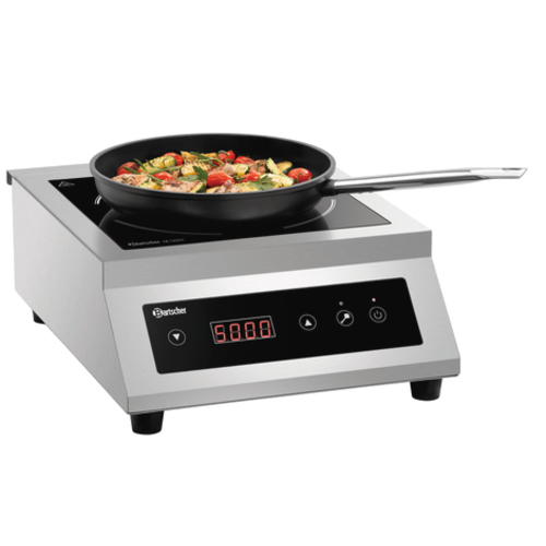  Bartscher Induction hob | stainless steel | 400V |5000Watts | 400x535x183 