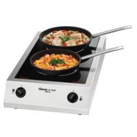 Induction hob | stainless steel | 400V | 700x408x145mm