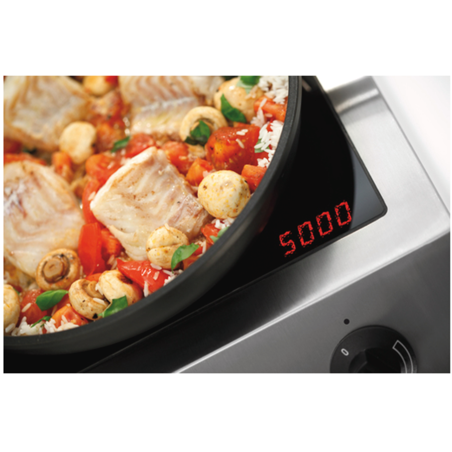 Induction hob | stainless steel | 400V | 700x408x145mm