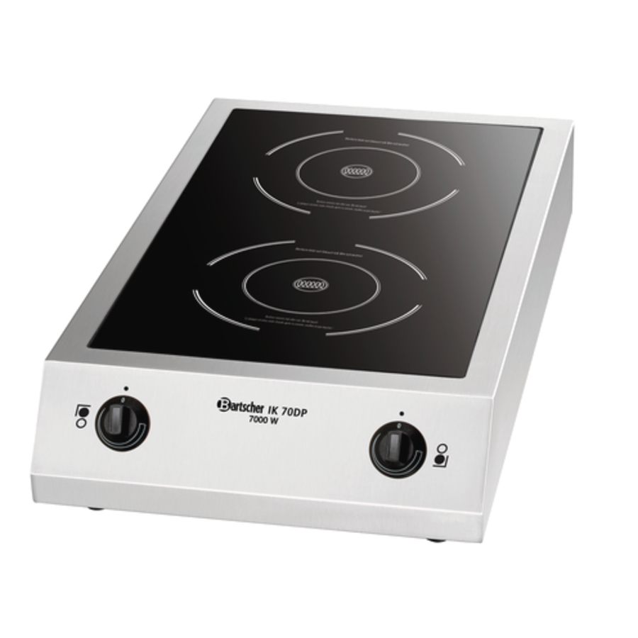 Induction hob | stainless steel | 400V | 700x408x145mm