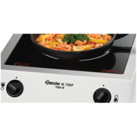 Induction hob | stainless steel | 400V | 700x408x145mm