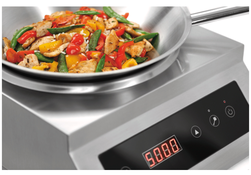  Bartscher Wok à induction | acier inoxydable | 525x400x195 mm 