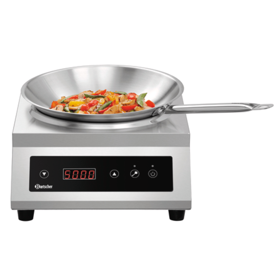 Induction wok | stainless steel | 525x400x195mm