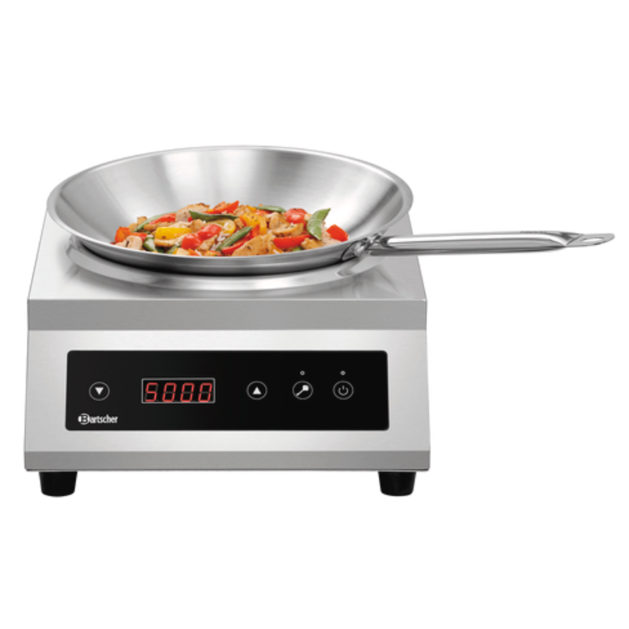 Wok à induction | acier inoxydable | 525x400x195 mm