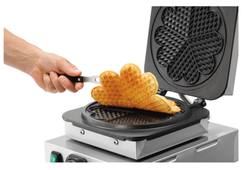  Bartscher waffle iron | Heart Shaped | Cast iron | 50°C to 300°C | 47x29x23cm 