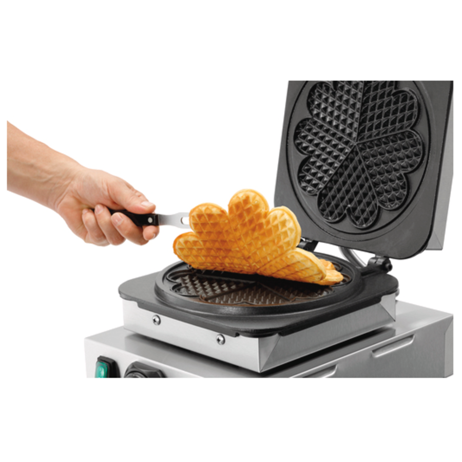 waffle iron | Heart Shaped | Cast iron | 50°C to 300°C | 47x29x23cm