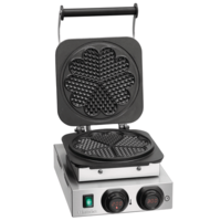 waffle iron | Heart Shaped | Cast iron | 50°C to 300°C | 47x29x23cm